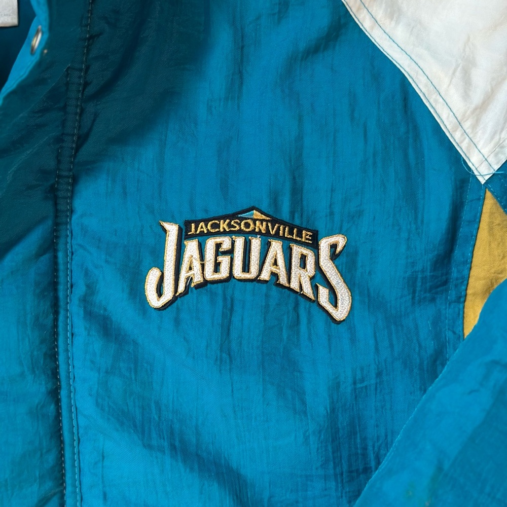 Blue and yellow Jacksonville Jaguars windbreaker jacket - Picture 2 of 4